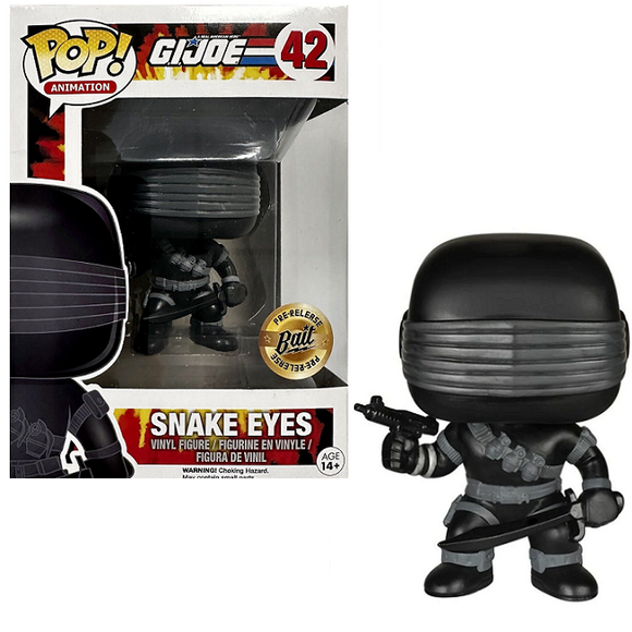 Snake Eyes #42 - GI Joe Funko Pop! Animation [Pre Release Bait Exclusive]