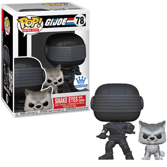 Snake Eyes with Timber #78 – GI Joe Funko Pop! Retro Toys [Funko Exclusive]