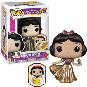 Snow White #339 - Disney Princess Funko Pop! [Metallic w/Pin Funko Exclusive]