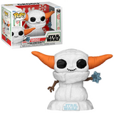 Snowman Grogu #748 Funko Pop! – in and out of box from Star Wars: The Mandalorian [Holiday]