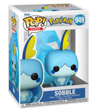 Sobble #949 Funko Pop! displayed inside the box, front view