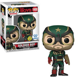 Soldier Boy #1408 The Boys Funko Pop shown in-box and out-of-box, front view