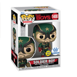 Soldier Boy #1408 The Boys Funko Pop displayed inside the box, front view