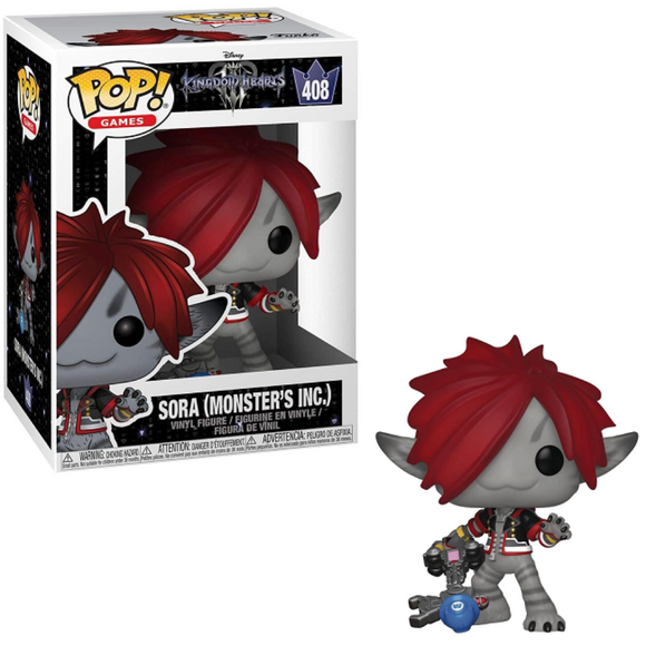 Sora Monsters Inc #408 Kingdom Hearts Funko Pop in box and out of box monster form