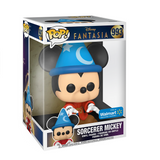 Sorcerer Mickey #993 10-inch Funko Pop displayed inside the box, front view