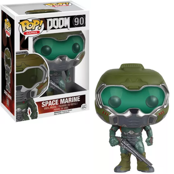 Space Marine #90 Doom Funko Pop! in box and out of box