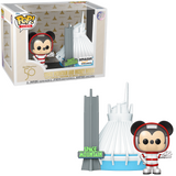 Space Mountain and Mickey Mouse #28 Disney Funko Pop Town shown in-box and out-of-box, front view