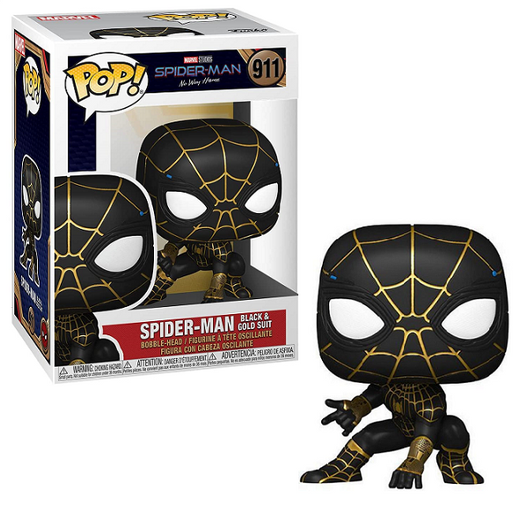 Spider-Man Black & Gold Suit #911 - Spider-Man No Way Home Funko Pop!