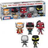 Spider-Man Beyond Amazing Funko Pop 5-Pack Amazon Exclusive shown in box and out of box.