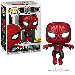 Spider-Man #593 - Marvel 80th Funko Pop! [Metallic Hot Topic Exclusive]