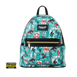 Spider Man Spider Verse Loungefly mini backpack EE Exclusive comic panel design front view