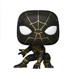 Spider-Man Black & Gold Suit #921 10-inch Funko Pop figure shown out of the box, front view