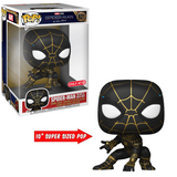 Spider-Man Black & Gold Suit #921 10-inch Funko Pop shown in-box and out-of-box, front view