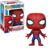 Spider-Man #220 Spider-Man Homecoming Funko Pop! figure shown in box and out of box.