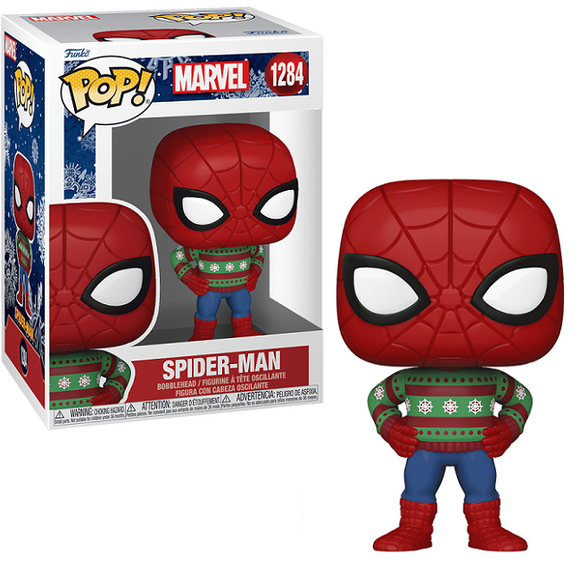 Spider-Man in Sweater #1284 - Marvel Funko Pop! [Holiday]