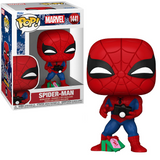 Spider-Man With Open Gift #1441 Funko Pop! – Marvel Holiday edition in and out of box
