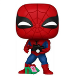 Spider-Man With Open Gift #1441 Funko Pop! – Marvel Holiday figure out of box display