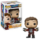 Star-Lord #198 Marvel Guardians of the Galaxy 2 Funko Pop shown in box and out of box