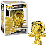 Star-Lord #353 Marvel Studios 10 Funko Pop Gold BoxLunch Exclusive shown in box and out of box