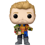Star-Lord with Groot #1125 Marvel Funko Pop! Funko Exclusive out of box with Groot and Holiday Mix cassette