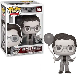 Stephen King With Red Balloon #55 - Stephen King Funko Pop! Icons [B&W FYE Exclusive]