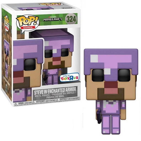 Steve in Enchanted Armor #324 - Minecraft Funko Pop! Games [Toys R Us Exclusive]