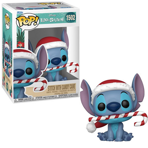 Stitch With Candy Cane #1502 - Lilo & Stitch Funko Pop! [Holiday]