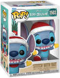 Stitch With Hat #1503 - Lilo & Stitch Funko Pop! Holiday displayed in box