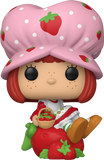 Strawberry Shortcake #1294 Funko Pop figure outside of box with signature hat and scented detail