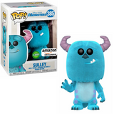 Sulley #385 Flocked Funko Pop shown in-box and out-of-box, front view