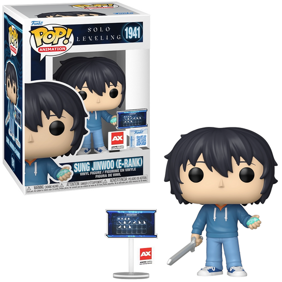 Sung Jinwoo #1941 E-Rank Solo Leveling Funko Pop Anime Expo in and out of box