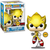 Super Sonic Funko Pop #923 AAA Anime Exclusive Chase shown both inside the box and out of the box