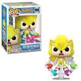 Super Sonic with Emeralds #1059 Sonic Flocked Target Exclusive Funko Pop! Plus in box and out of box