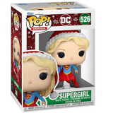Supergirl #526 DC Funko Pop Heroes figure displayed in box, holiday edition