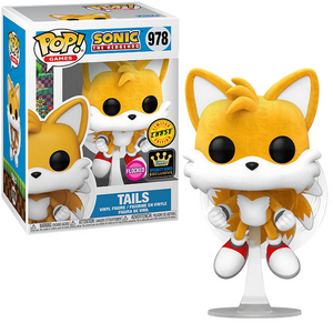 Tails Flying #978 - Sonic The Hedgehog Funko Pop! Games [Flocked Chase Specialty Series Exclusive]