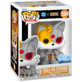 Tails as Cyborg #594 DC x Sonic Funko Pop! Target Exclusive shown in box