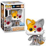 Tails as Cyborg #594 DC x Sonic Funko Pop! Target Exclusive shown in and out of box