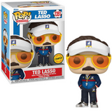 Ted Lasso #1351 Chase Funko Pop! with visor and glasses in box and out of box