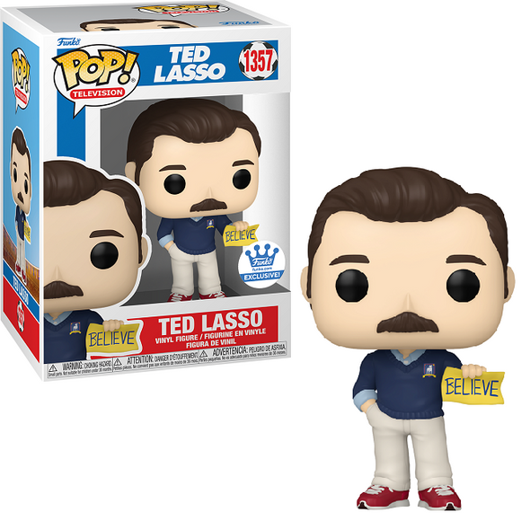 Ted Lasso Funko Pop #1357 with Believe sign Funko Exclusive