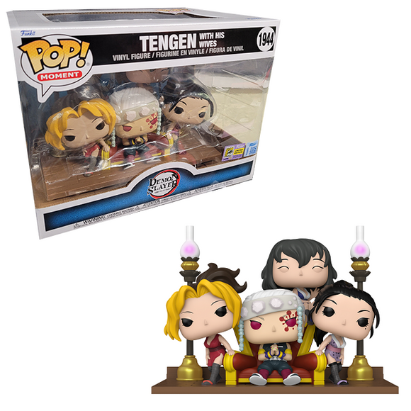 Tengen with His Wives #1944 Demon Slayer Deluxe Funko Pop! in box and out of box