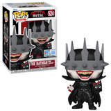 The Batman Who Laughs #524 DC Funko Pop! Fall Convention Exclusive shown in and out of box