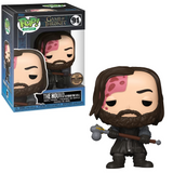 The Hound Beyond The Wall #91 Game of Thrones Funko Pop shown in-box and out-of-box, front view