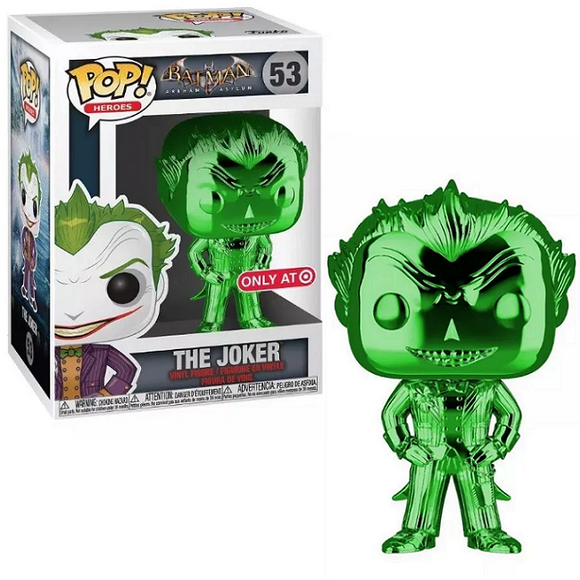 The Joker #53  - Batman Arkham Asylum Funko Pop! Heroes [Green Chrome Target Exclusive]