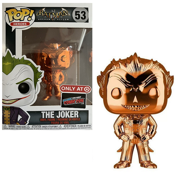 The Joker #53 - Batman Arkham Asylum Funko Pop! Heroes [Orange Chrome NYCC Target Exclusive]