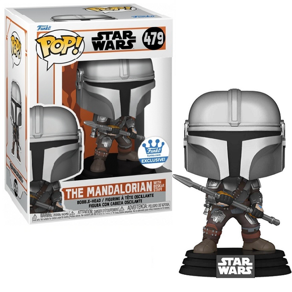 The Mandalorian with Beskar Staff #479 - Star Wars Funko Pop! [Funko Exclusive]