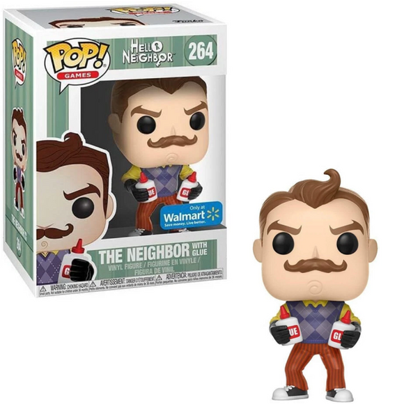 Neighbor with Glue #264 Hello Neighbor Funko Pop figure in box and out of box