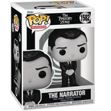 The Narrator #1582 Funko Pop from The Twilight Zone 1959 displayed in box