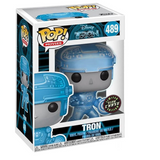 Tron #489 Funko Pop displayed inside the box, front view