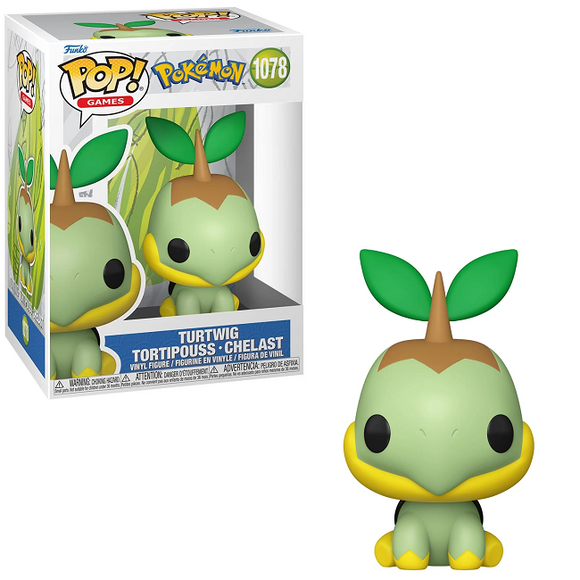 Turtwig Funko Pop #1078 Pokémon in box and out of box vinyl figure
