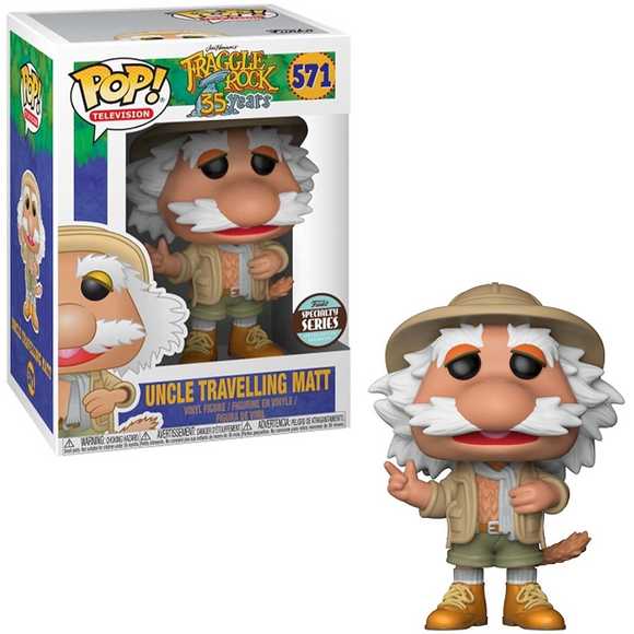Uncle Travelling Matt Funko Pop #571 full view with figure and box